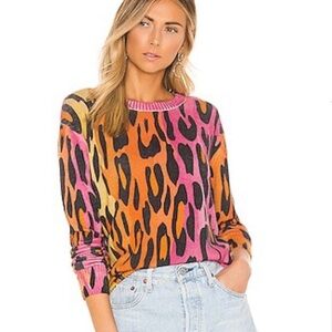 Autumn Cashmere Leopard Print Cashmere Sweater NWT Size L $330